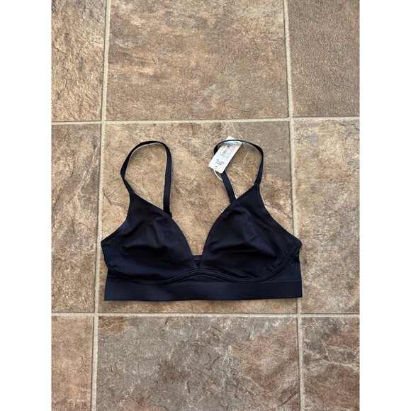 Aerie SMOOTHEZ Mesh Bralette True Black Size Small - Picture 7 of 11